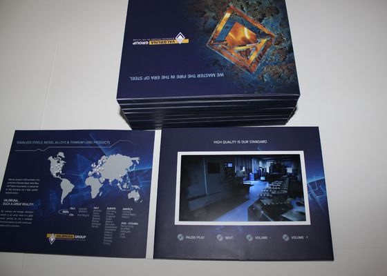 Multi - paginez la carte de voeux visuelle faite main d'affichage à cristaux liquides pour des affaires promotionnelles