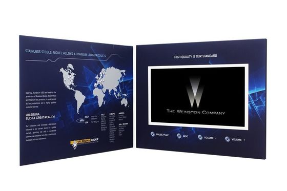 5"TFT screen video mailer , video brochure card with Rechargeable Battery