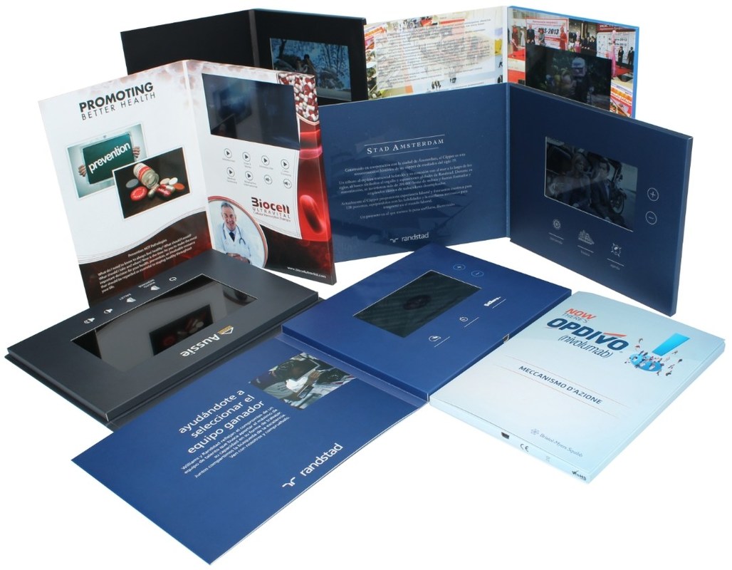 invitations visuelles faites main de mariage des pleines couleurs 4G/8G avec le commutateur magnétique, adapté aux besoins du client