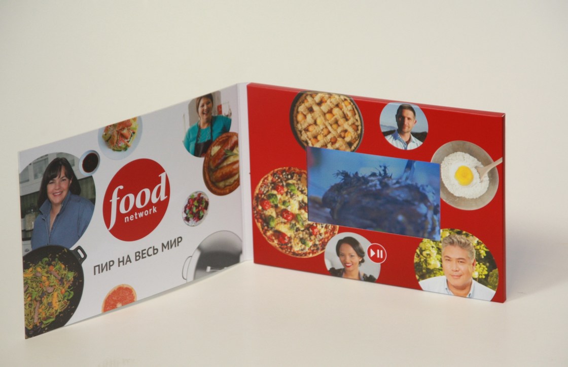 LCD Touch Sreen Video In Folder CMYK Full Color Printing For Wedding Invitation