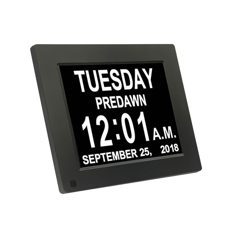 8 Inch Digital Calender Video Brochure Day Clock Hd LCD Screen Backlight USB Snooze