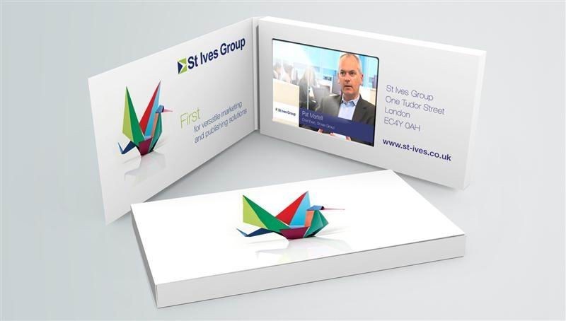 Cartes de visite professionnelle de visite visuelles d'écran de TFT de mouvement avec le port USB, sélection visuelle "Marche/Arrêt"