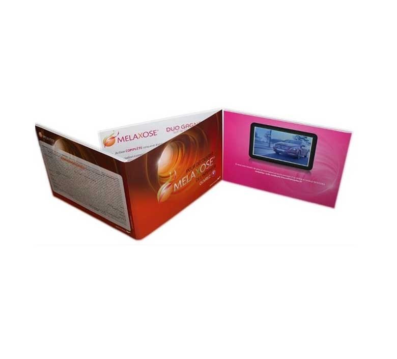 pleines vidéo 2G/4G/8G commerciale de couleurs en brochure d'impression, 2,4" - 7"