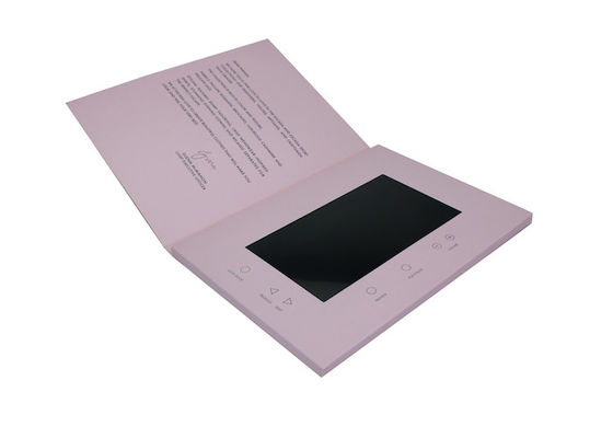 4.3Inch Multi - pages Video Booklet for Trade Show , 512M lcd video brochure card