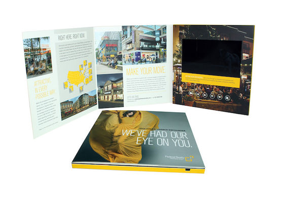 Rechargeable lcd video greeting card , 7 inch / 10 inch lcd brochures