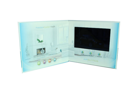 Customized Printing Lcd Video Card , Promotional Lcd Invitation Card For Advertising