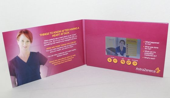Handmade elegant printing lcd video mailer for business promotional